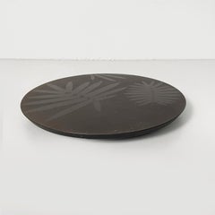 Italian modern rotating plate in wood, 1990s