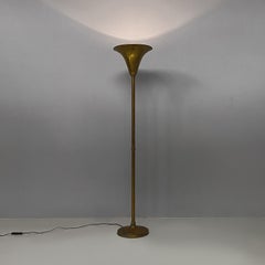 Italian art deco brass floor lamp, 1940s