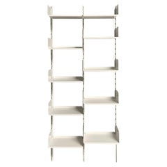 Italian modern white metal bookcase by Kriptoninte, 1980s