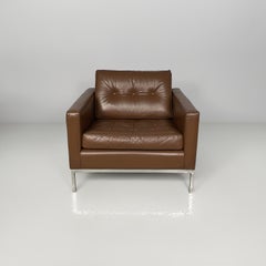 Poltrone americane in pelle disegnate da Florence Knoll per Knoll International, anni ’70