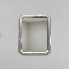 Italian art deco wall mirror in aluminium, 1930s