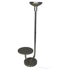Italian art deco floor lamp with integrated table, 1930s