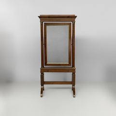 Italian empire mirror with drawer, mid-19th century