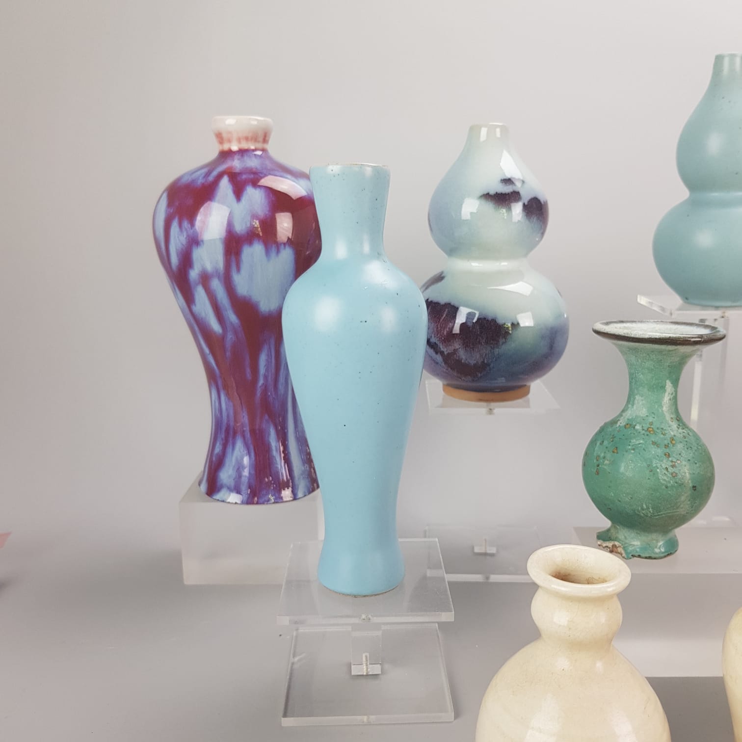 Lot Of Chinese Porcelain Proc Vases Monochromes And Unusual Glazed