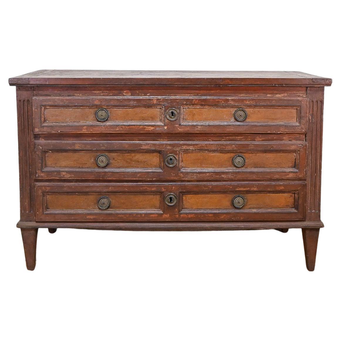 Louis XVI Original Painted Commode - Chest of Drawers