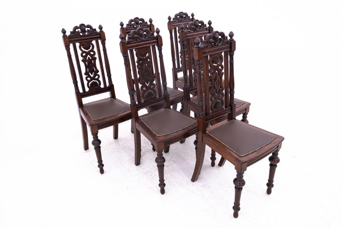 Ensemble de salle à manger, table + 6 chaises, Europe du Nord, vers 1930. en vente 9