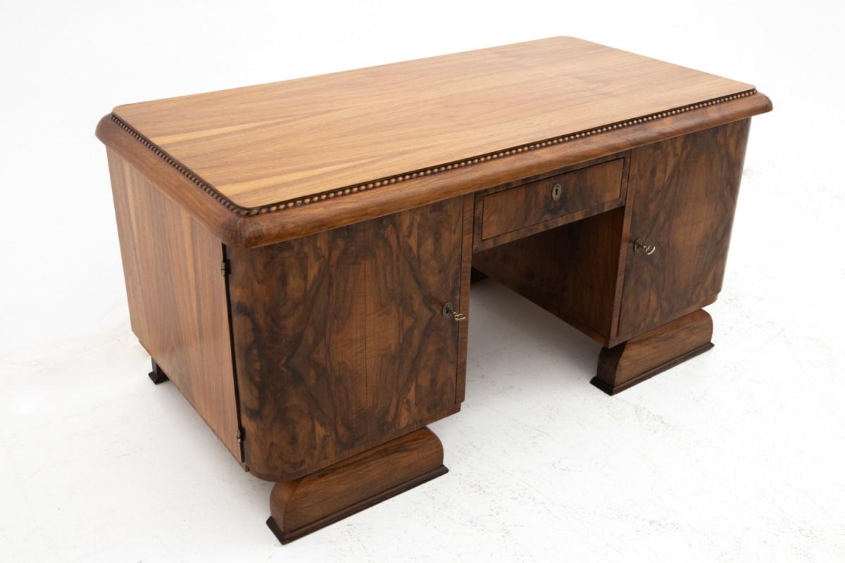 Polish Impressive Art Deco desk, Poland, ca. 1930. For Sale