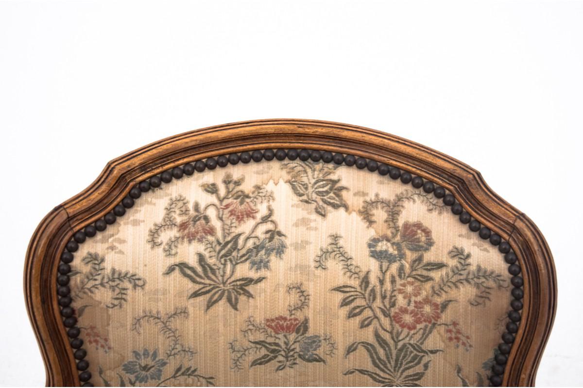 Poltrona in stile Louis Philippe, Francia, circa 1900. In condizioni buone in vendita a Chorzów, PL