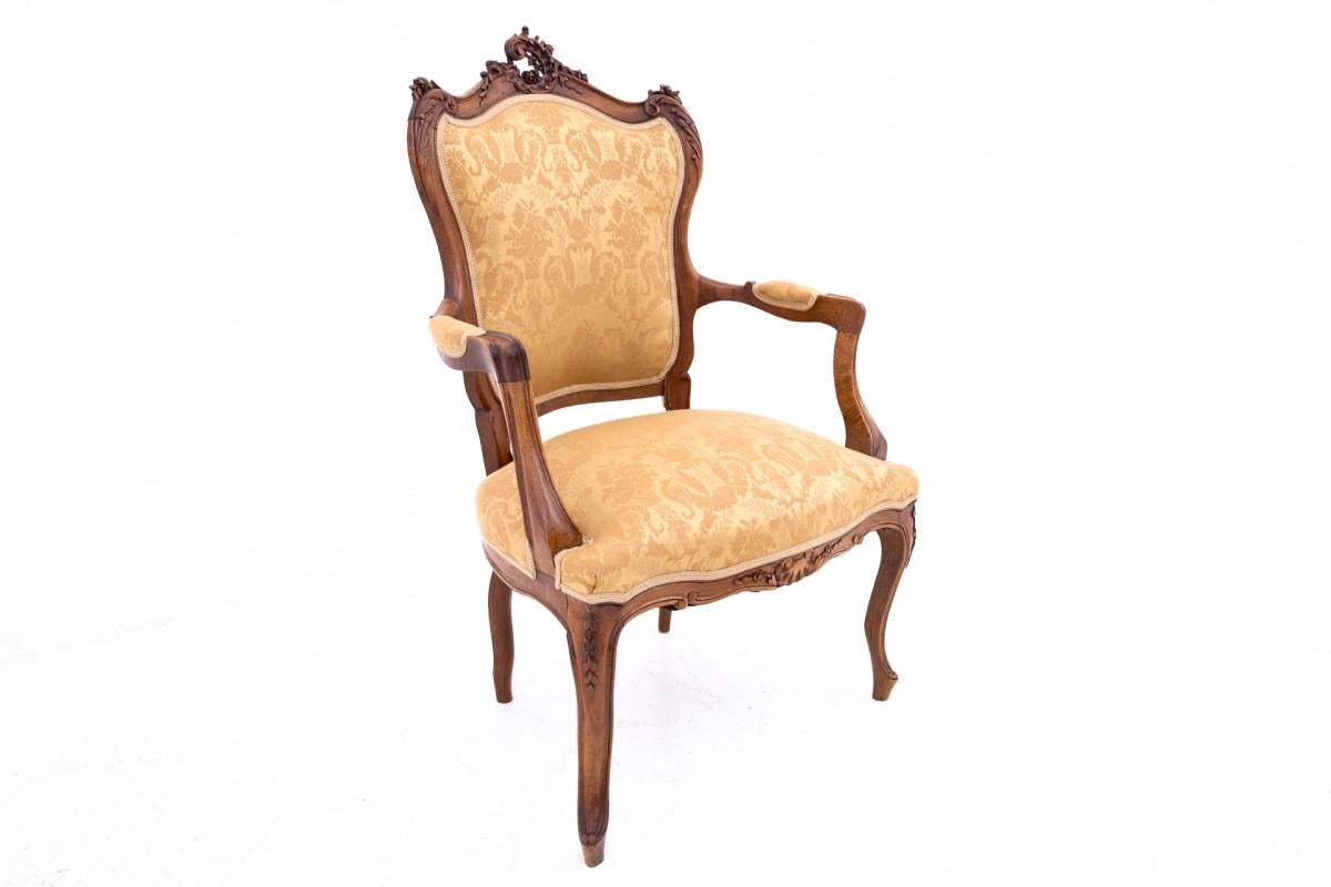 Coppia di poltrone antiche, Francia, 1870 circa. In condizioni buone in vendita a Chorzów, PL