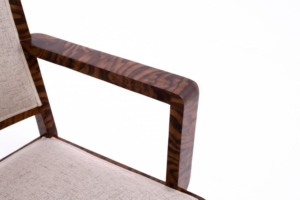 Sillón Art Déco, Polonia, años 40. Nogal en venta