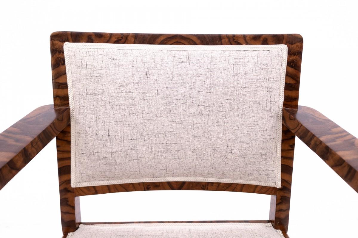 Sillón Art Déco, Polonia, años 40. en Bueno estado para la venta en Chorzów, PL