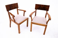Ensemble de fauteuils Art déco, Pologne, années 1940.