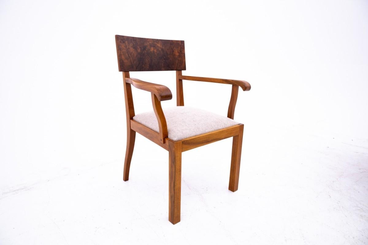 Milieu du XXe siècle Ensemble de fauteuils Art déco, Pologne, années 1940. en vente