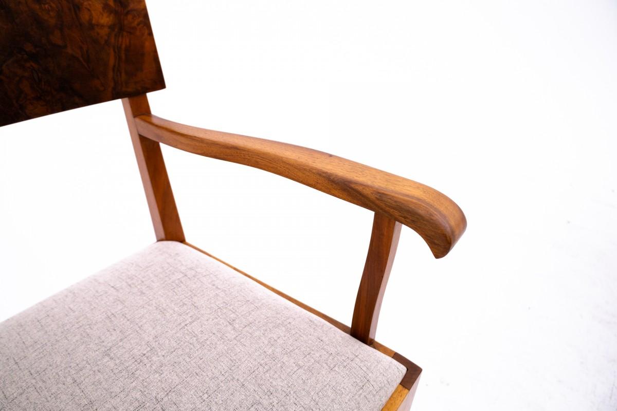 Ensemble de fauteuils Art déco, Pologne, années 1940. en vente 1