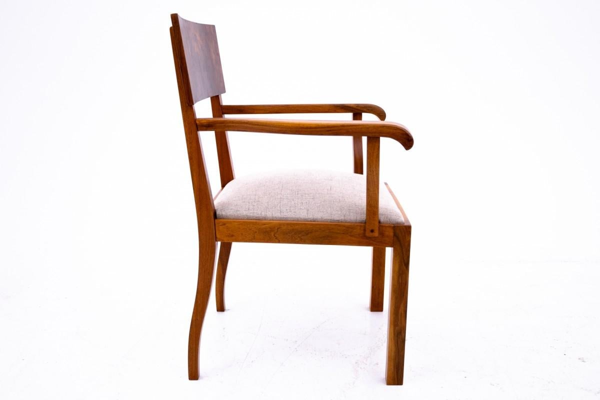 Ensemble de fauteuils Art déco, Pologne, années 1940. en vente 4