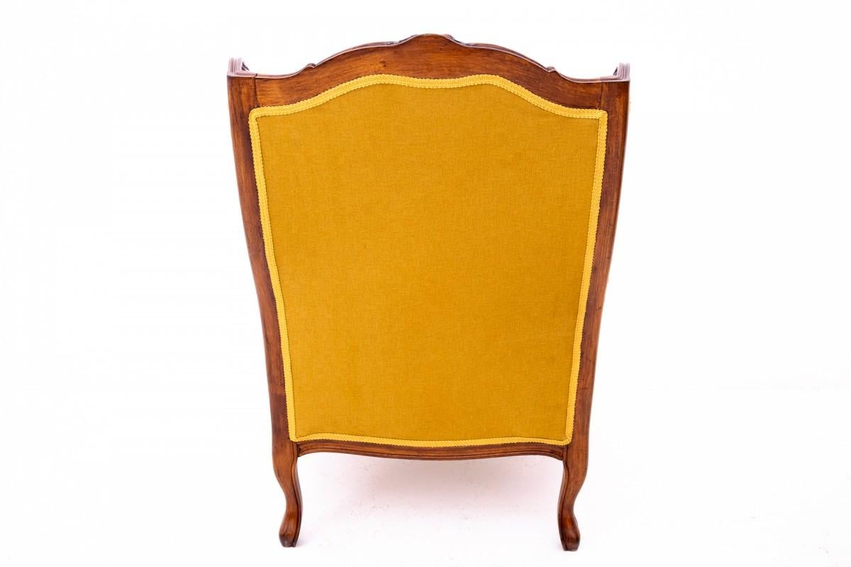 Paire de fauteuils à oreilles, France, vers 1920. en vente 6