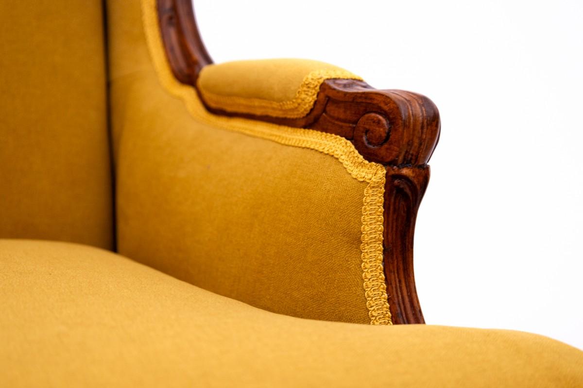 Paire de fauteuils à oreilles, France, vers 1920. en vente 3