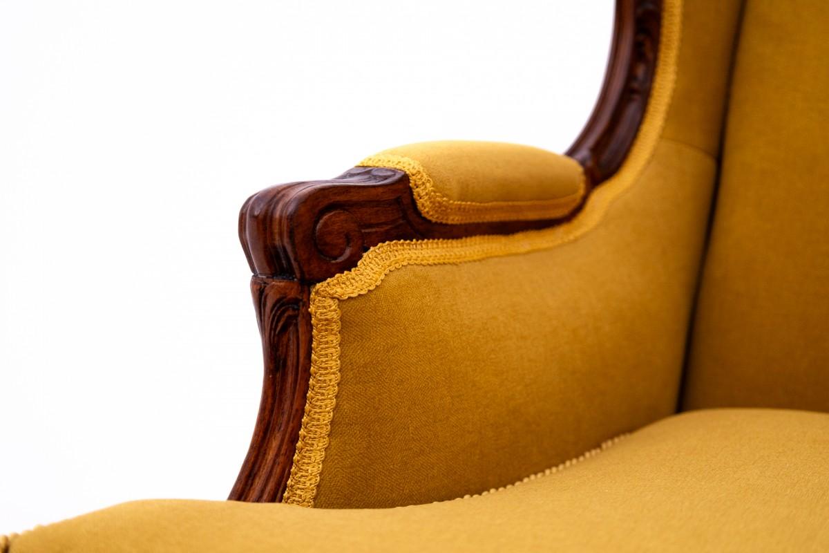 Paire de fauteuils à oreilles, France, vers 1920. en vente 2