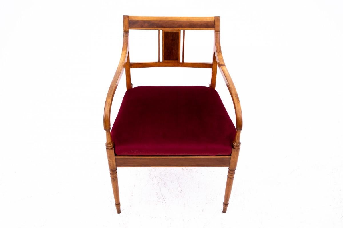 Sessel, Nordeuropa, um 1900.

Sehr guter Zustand, nach professioneller Renovierung und Erneuerung der Polsterung.

Abmessungen:

Höhe 82 cm Sitzhöhe 47 cm Breite 56 cm Tiefe 57 cm