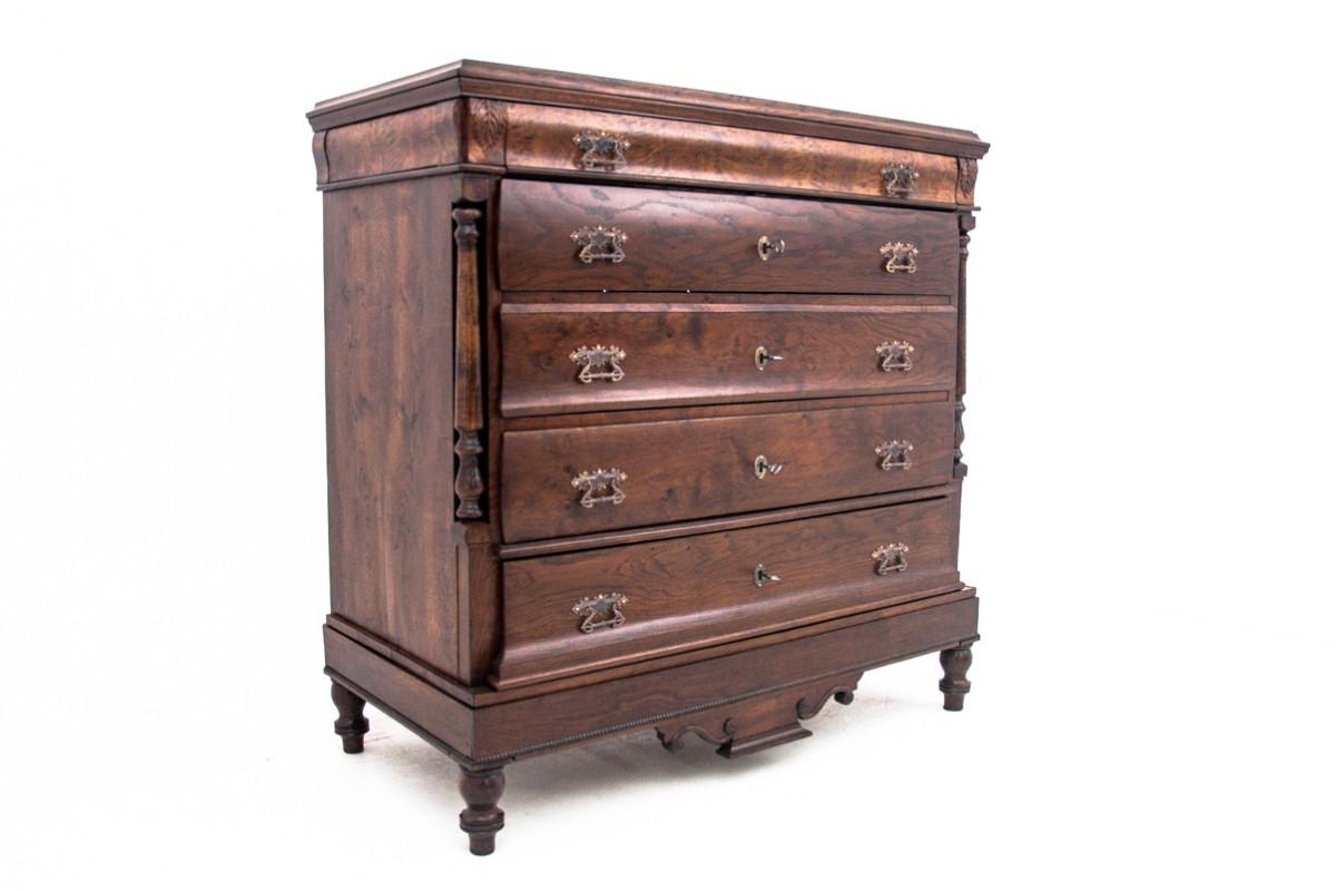 Scandinavo Antica cassettiera in quercia, Europa del Nord, circa 1890. in vendita