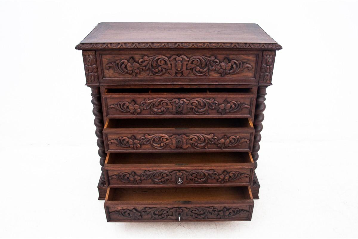 Commode ancienne, France, vers 1885. Bon état - En vente à Chorzów, PL