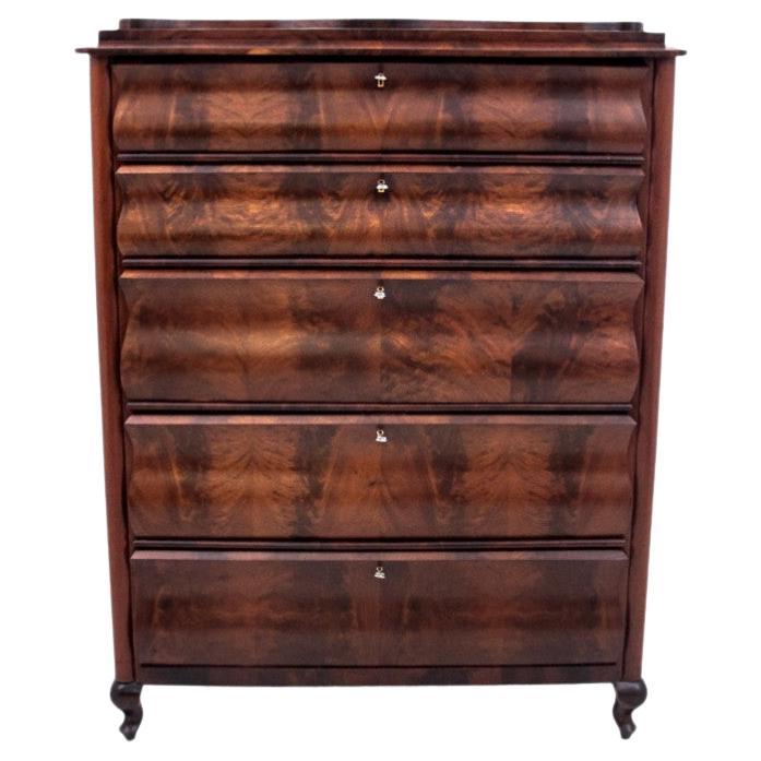 Mahogany chest of drawers, Northern Europe, circa 1850.