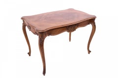 Walnut table/desk, France, circa 1890.