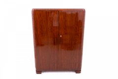 Art Deco wardrobe, circa 1930, Poland, W. Nowakowski & Sons Furniture Factory.