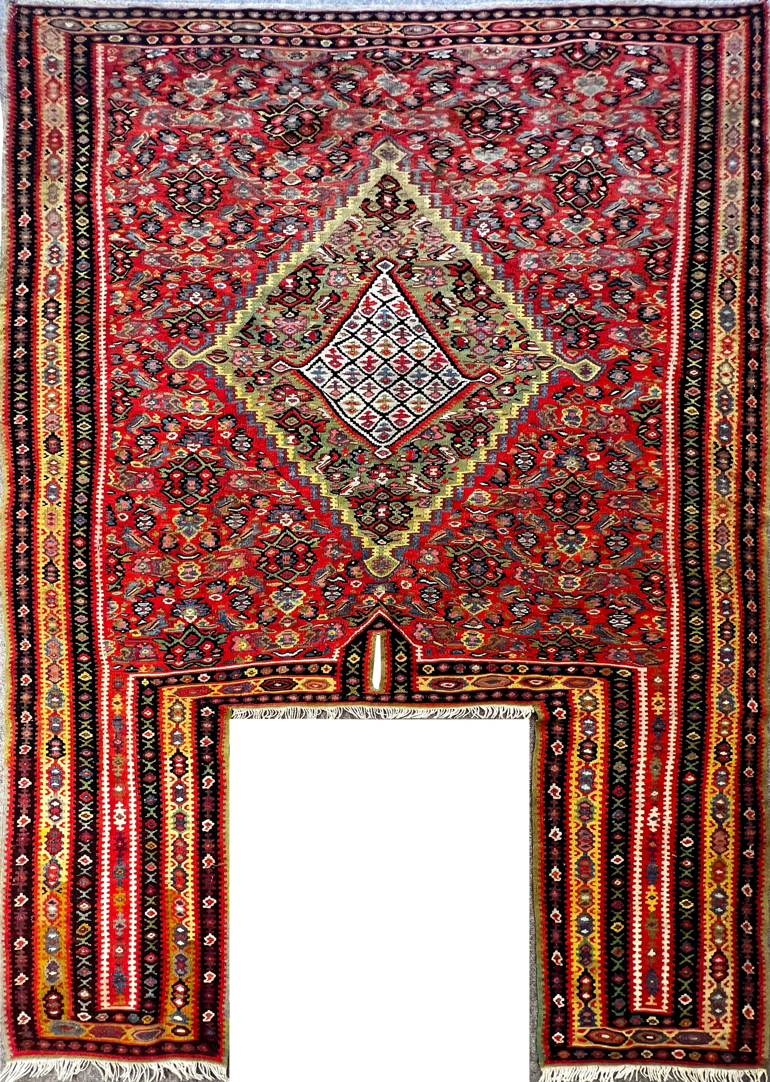 774 - Schöner feiner Kelim- und Pferde Sattel, 
senneh
