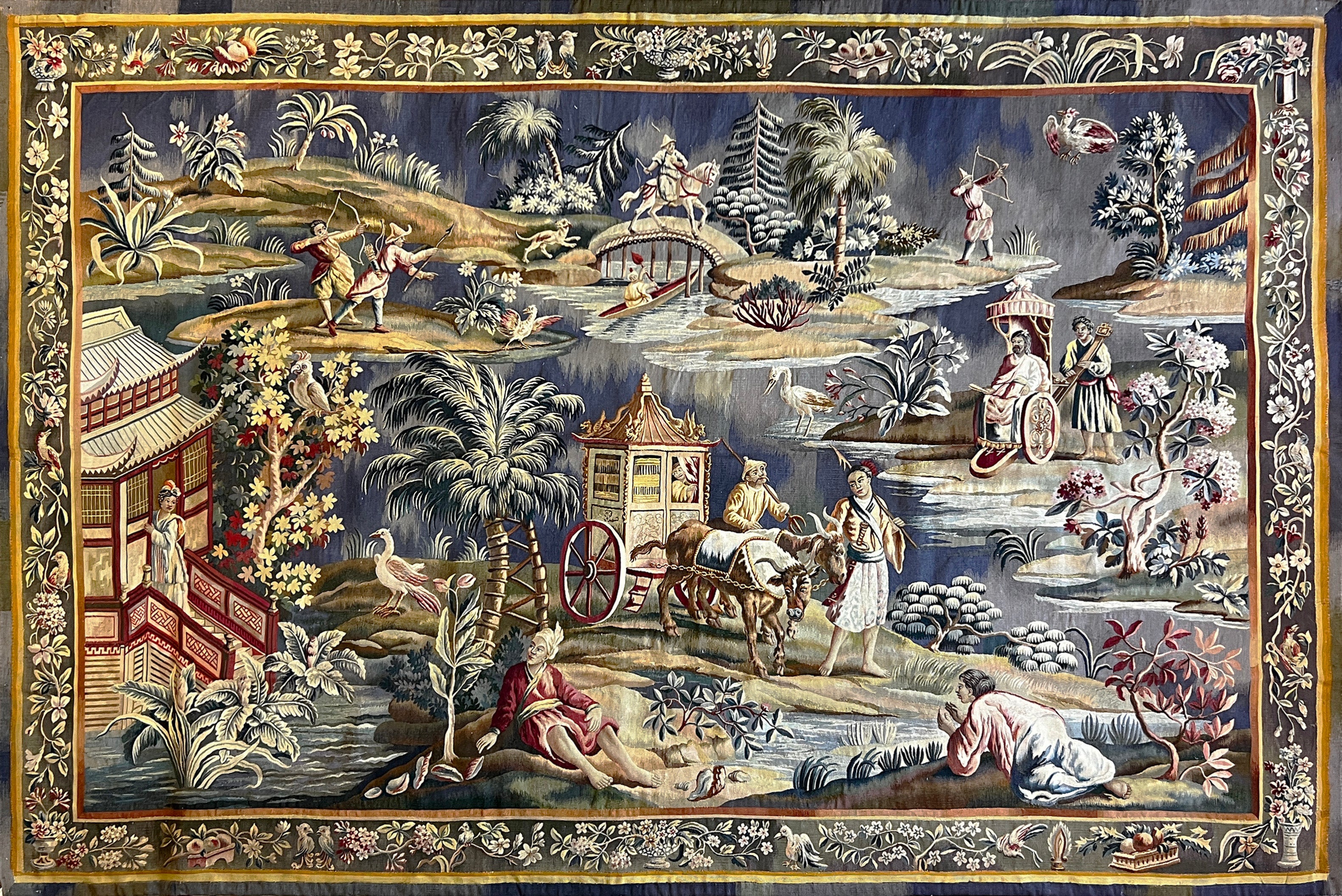 1100 - 19. Jahrhundert Aubusson-Wandteppich im Angebot