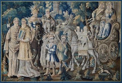 Mid 17th Century Aubusson Tapestry The Coronation Of Melinte And Ariana N° 1387