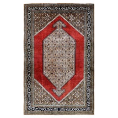 Antique hand woven Rug by Silk - Carpet Circa 1970 - N° 1667
