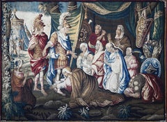 "darius' Tent" Tapestry From Royal Manufactory Of Aubusson 18th - No. 1694