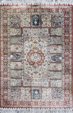 Tappeto turco, proveniente da Hereke - Seta su seta - Circa 1980 - 93x165 cm - N. 1706