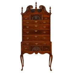Antique American Mahogany Highboy Chest on Stand Salem Massachusetts, 1760