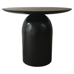 Egg Noir Side or Coffee Table by Wende Reid, Ebonized, Minimal, Scuptural