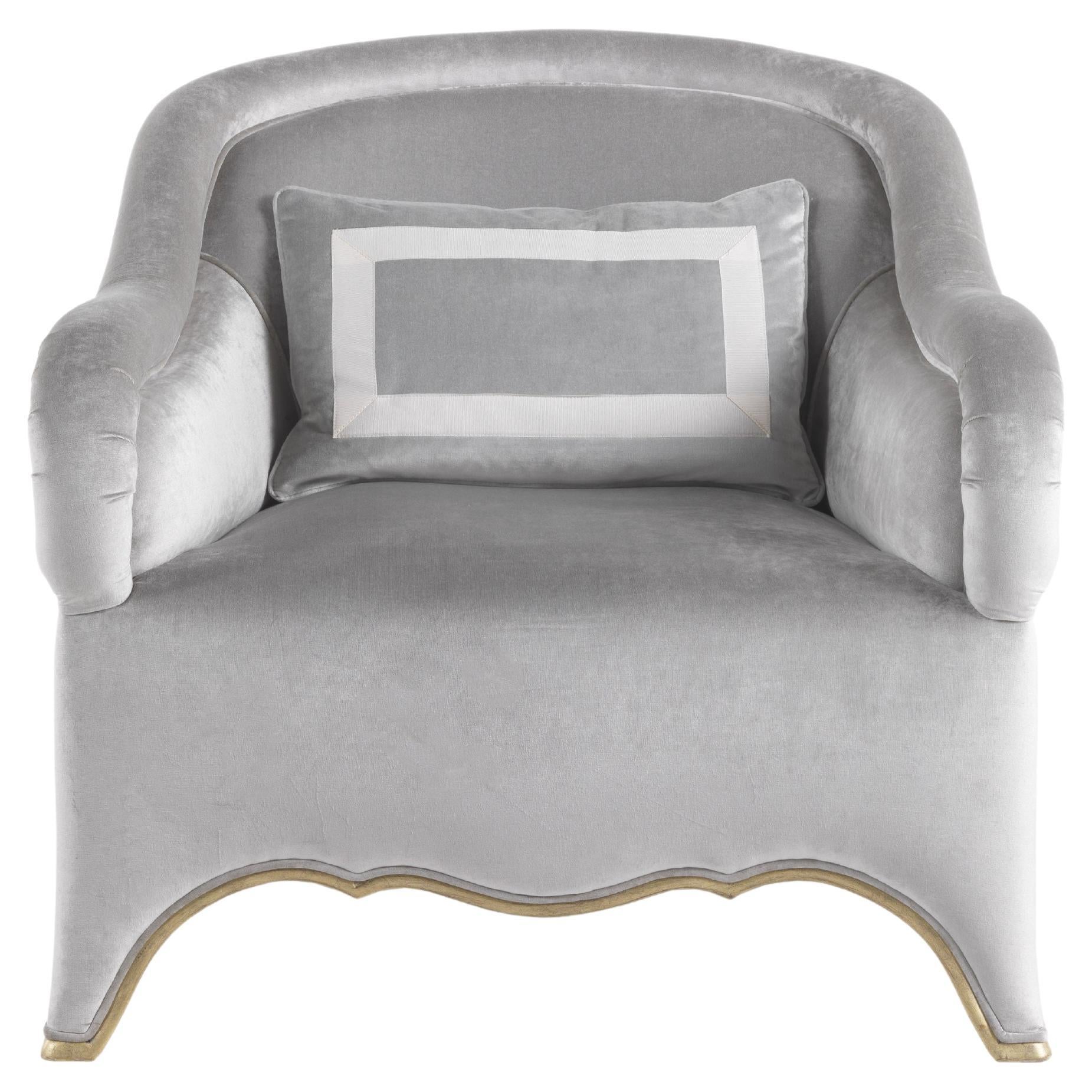 21st Century Pegaso Armchair in Velvet For Sale