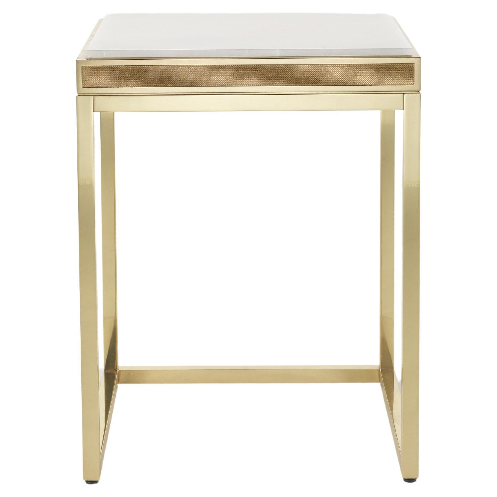 21st Century Dedalus Side Table in Brass For Sale