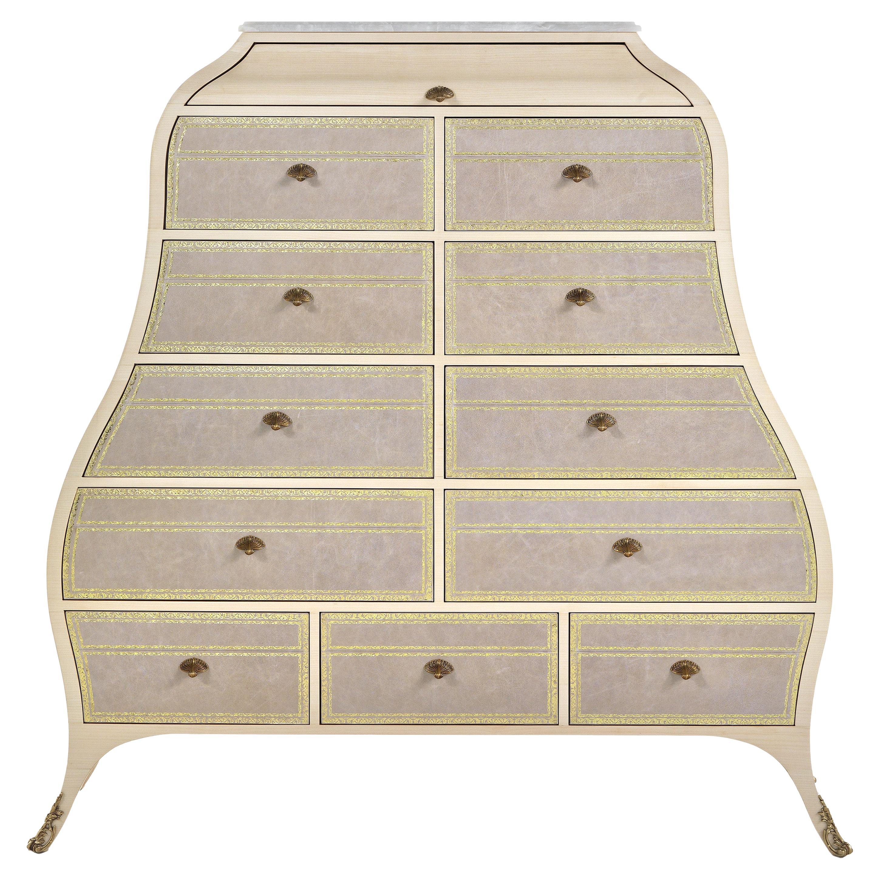 21st Century Large Madeleine Chest of Drawers in Wood