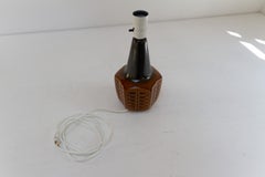 Danish Modern Brown Ceramic Table Lamp by Søholm, 1960s.