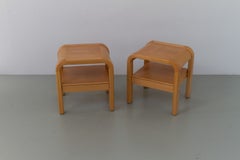 Danish Bedside Tables in Beech by Villy Nørgaard, 1980s. Set of 2.