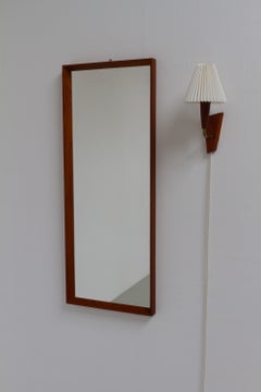 Dänisches Spiegel- und Wandleuchten-Set aus Teakholz im Mid-Century-Stil für den Flur, 1950er Jahre. Satz von 2.