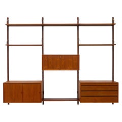 Danish Modern 3-Bay Modular Teak Wall Unit by Poul Cadovius for Cado, 1950s.