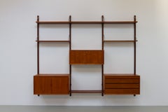 Danish Modern 3-Bay Modular Teak Wall Unit by Poul Cadovius for Cado, 1950s.