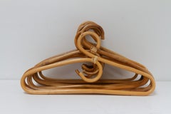 Vintage Italian Bamboo and Rattan Coat Hangers, 1960s. Set of 11.