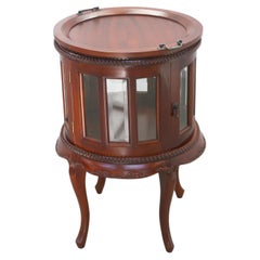 Small Round Bar Display Cabinet with Tray, 20th Century.