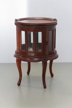 Small Round Bar Display Cabinet with Tray, 20th Century.