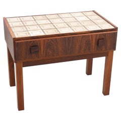 Danish Modern Rosewood and Tile Hallway Dresser, 1960s.