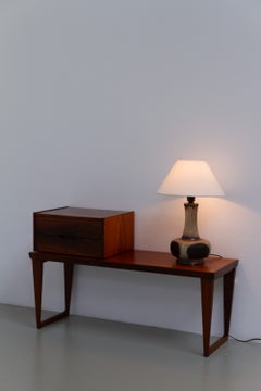 Danish Mid-Century Stoneware Table Lamp by Aksel Larsen for Axella, 1970s.