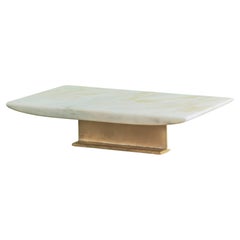 Arts de la table du XXIe siècle, minimalistes, européens, marbre grec blanc et bronze